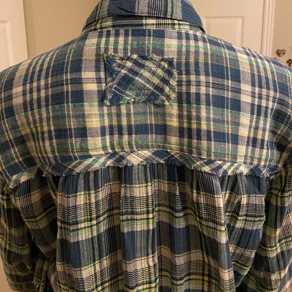Free People Western Plaid Shirt - Picture 7 of 11